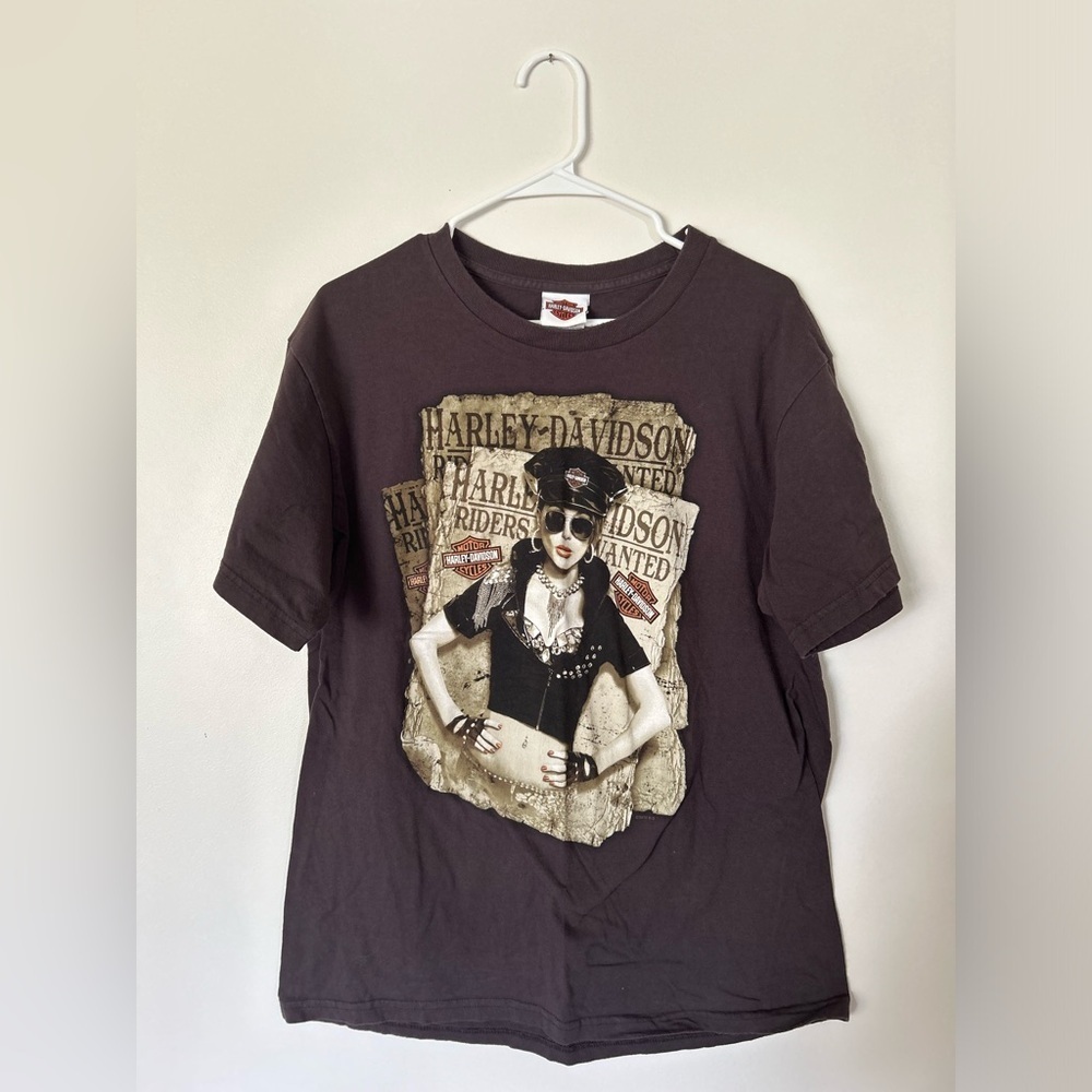 Harley Davidson Woman Rider Rocky London, Ontario Tshirt